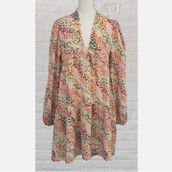 ANNIE WEAR Colorful Flowy Shift Dress - Picture 1 of 5
